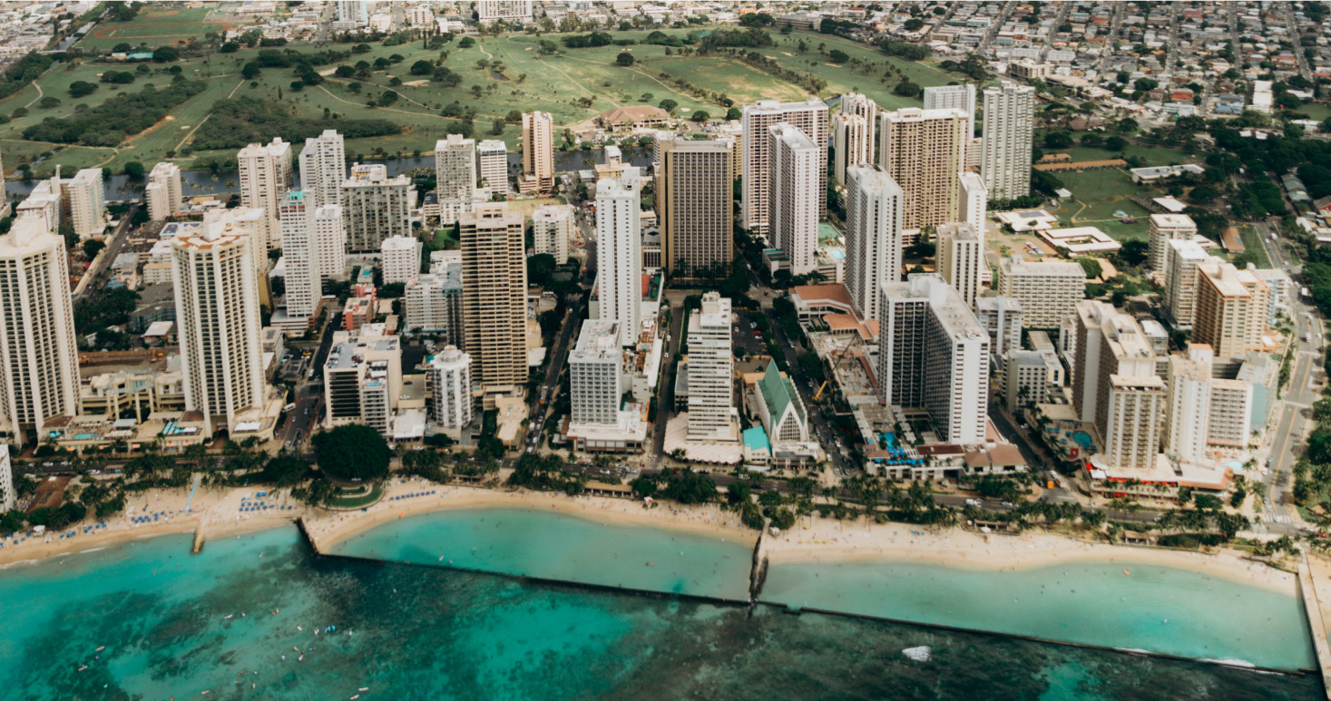 Aerial View of Honolulu, Hawaii